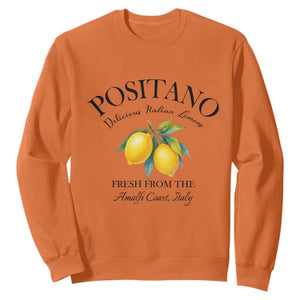 Positano Lemons Sweatshirt Fresh from the Amalfi Coast Italian Fruit TS02 Orange Print Your Wear