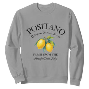 Positano Lemons Sweatshirt Fresh from the Amalfi Coast Italian Fruit TS02 Sport Gray Print Your Wear