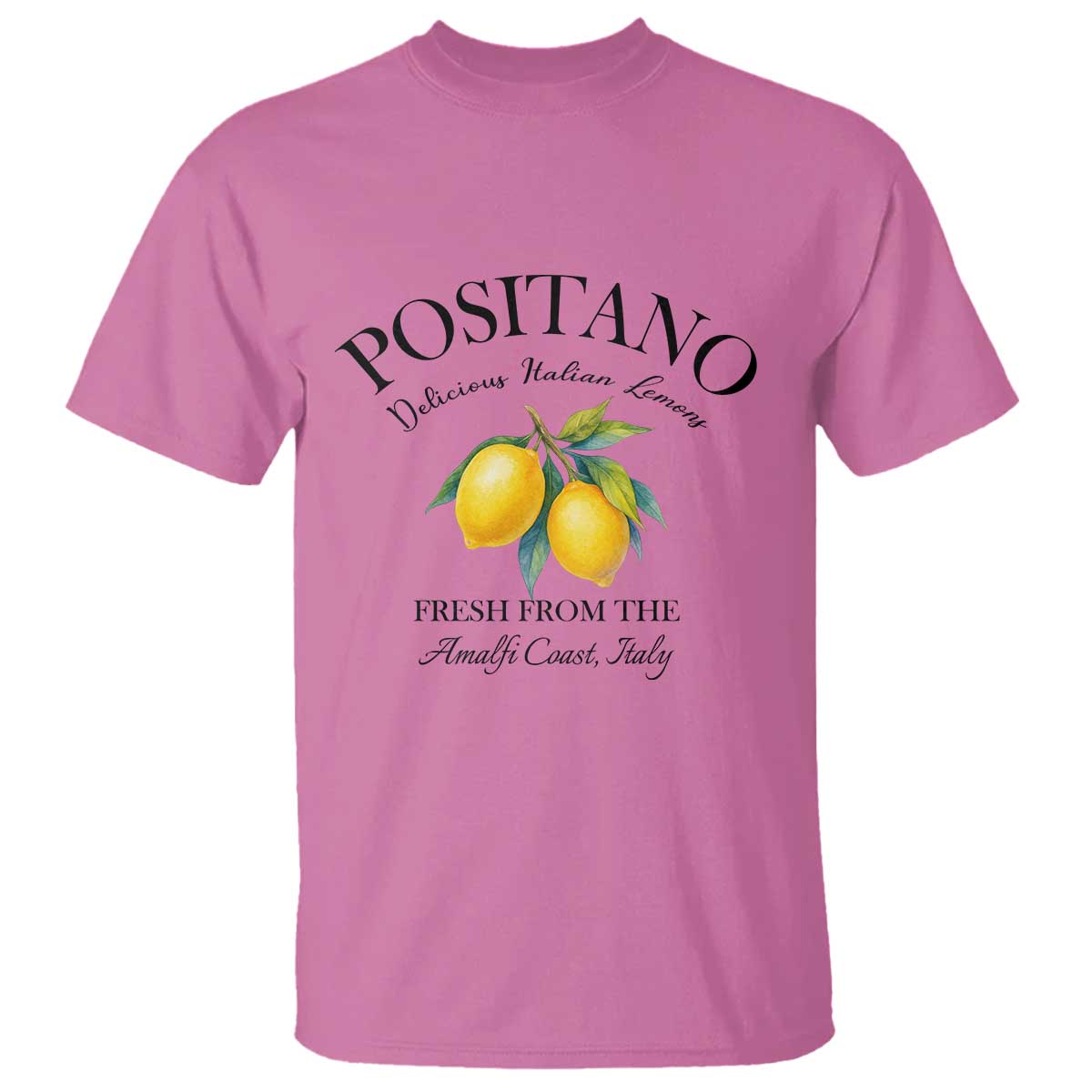 Positano Lemons T Shirt Fresh from the Amalfi Coast Italian Fruit TS02 Azalea Print Your Wear