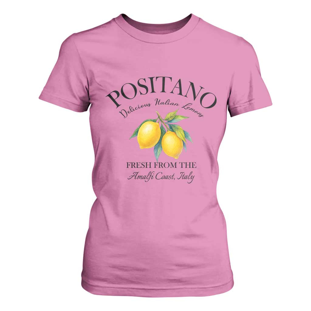 Positano Lemons T Shirt For Women Fresh from the Amalfi Coast Italian Fruit TS02 Azalea Print Your Wear