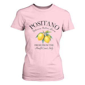 Positano Lemons T Shirt For Women Fresh from the Amalfi Coast Italian Fruit TS02 Light Pink Print Your Wear