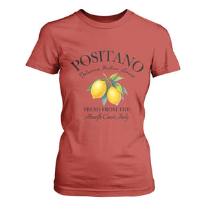 Positano Lemons T Shirt For Women Fresh from the Amalfi Coast Italian Fruit TS02 Red Print Your Wear