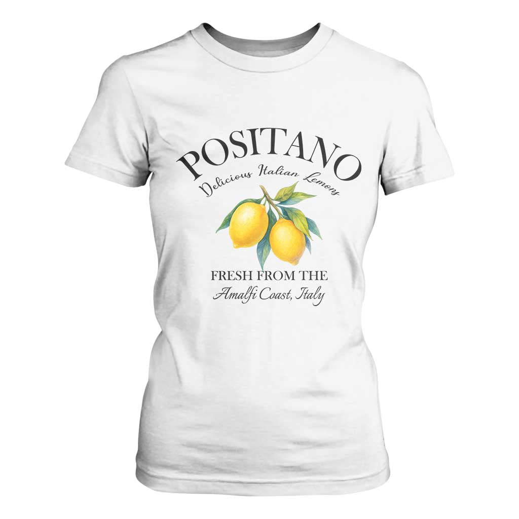 Positano Lemons T Shirt For Women Fresh from the Amalfi Coast Italian Fruit TS02 White Print Your Wear