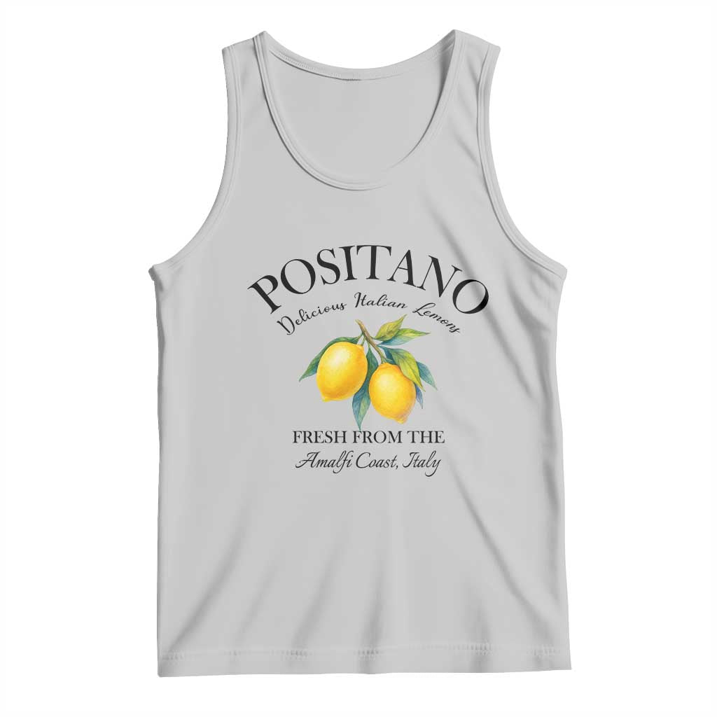 Positano Lemons Tank Top Fresh from the Amalfi Coast Italian Fruit TS02 Ash Print Your Wear
