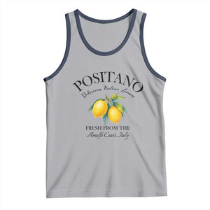 Positano Lemons Tank Top Fresh from the Amalfi Coast Italian Fruit TS02 Athletic Heather Navy Print Your Wear