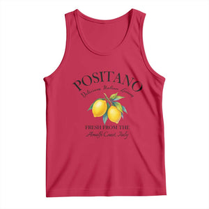 Positano Lemons Tank Top Fresh from the Amalfi Coast Italian Fruit TS02 Red Print Your Wear