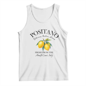 Positano Lemons Tank Top Fresh from the Amalfi Coast Italian Fruit TS02 White Print Your Wear