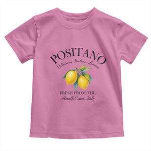 Positano Lemons Toddler T Shirt Fresh from the Amalfi Coast Italian Fruit TS02 Azalea Print Your Wear