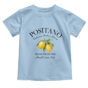 Positano Lemons Toddler T Shirt Fresh from the Amalfi Coast Italian Fruit TS02 Light Blue Print Your Wear