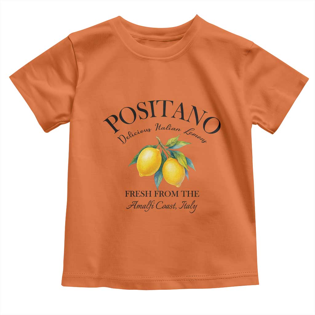 Positano Lemons Toddler T Shirt Fresh from the Amalfi Coast Italian Fruit TS02 Orange Print Your Wear