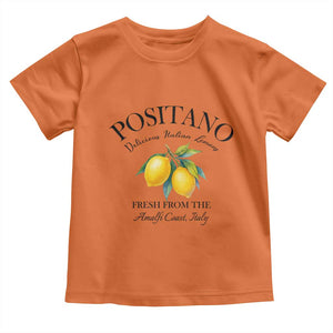 Positano Lemons Toddler T Shirt Fresh from the Amalfi Coast Italian Fruit TS02 Orange Print Your Wear