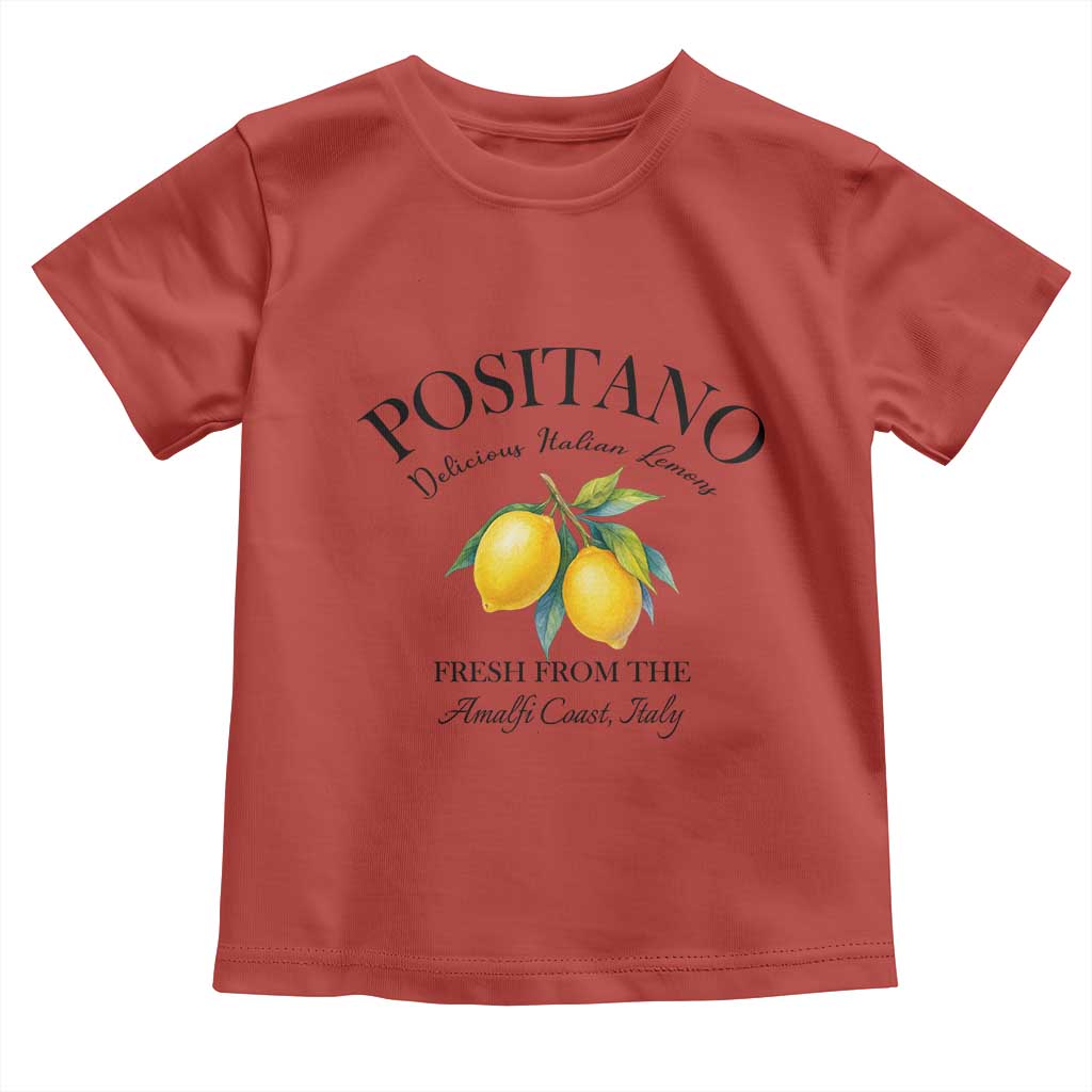 Positano Lemons Toddler T Shirt Fresh from the Amalfi Coast Italian Fruit TS02 Red Print Your Wear