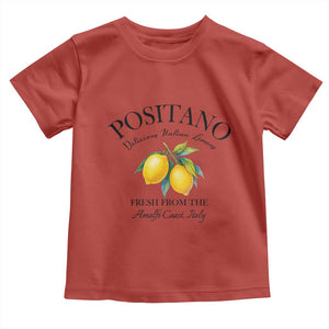 Positano Lemons Toddler T Shirt Fresh from the Amalfi Coast Italian Fruit TS02 Red Print Your Wear