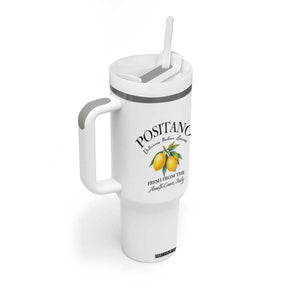 Positano Lemons Tumbler With Handle Fresh from the Amalfi Coast Italian Fruit TS02 Print Your Wear