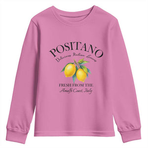 Positano Lemons Youth Sweatshirt Fresh from the Amalfi Coast Italian Fruit TS02 Azalea Print Your Wear