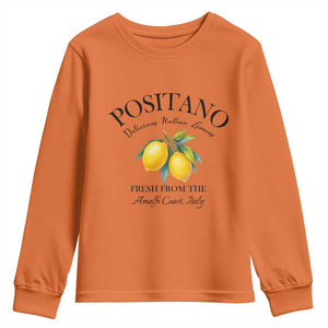 Positano Lemons Youth Sweatshirt Fresh from the Amalfi Coast Italian Fruit TS02 Orange Print Your Wear
