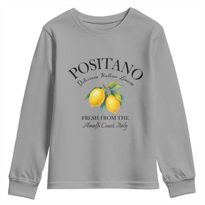 Positano Lemons Youth Sweatshirt Fresh from the Amalfi Coast Italian Fruit TS02 Sport Gray Print Your Wear