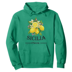 Sicilia Italia Fresh Lemon Hoodie Italian Sicilians Floral Citrus from Southern Italy TS02 Irish Green Print Your Wear