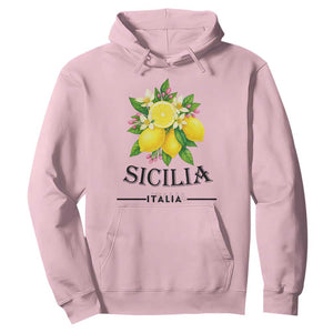 Sicilia Italia Fresh Lemon Hoodie Italian Sicilians Floral Citrus from Southern Italy TS02 Light Pink Print Your Wear