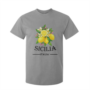 Sicilia Italia Fresh Lemon T Shirt For Kid Italian Sicilians Floral Citrus from Southern Italy TS02 Sport Gray Print Your Wear
