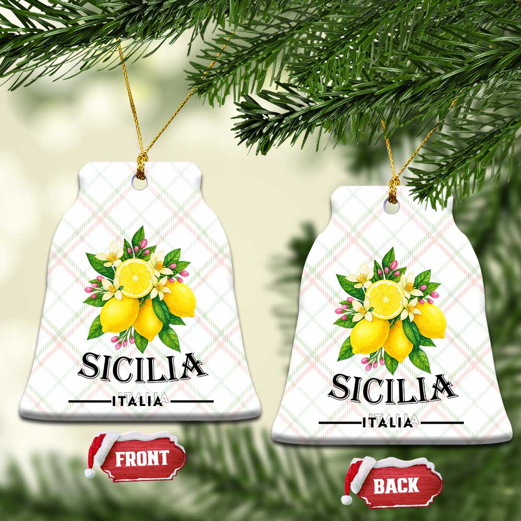 Sicilia Italia Fresh Lemon Ceramic Ornament Italian Sicilians Floral Citrus from Southern Italy TS02 Print Your Wear