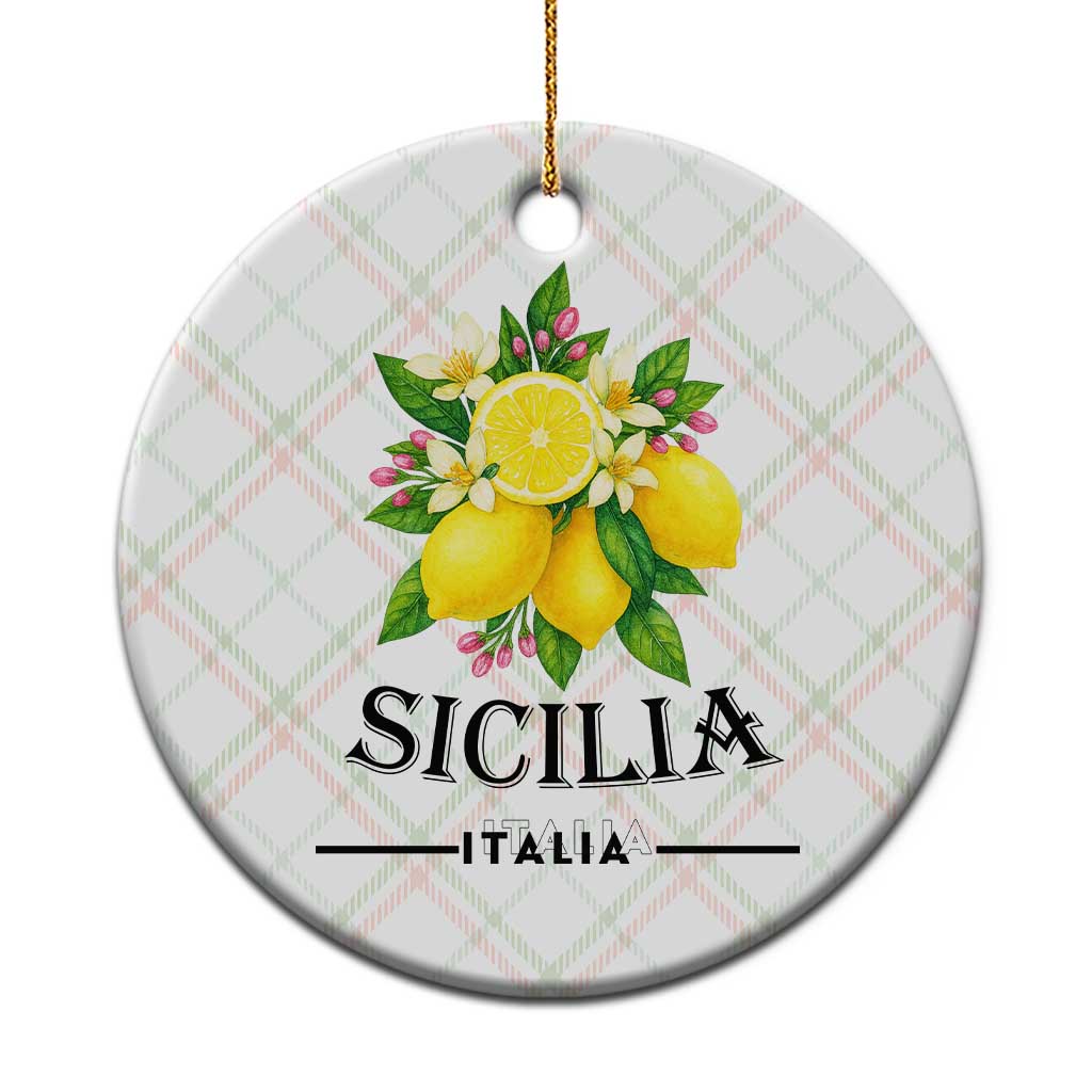 Sicilia Italia Fresh Lemon Ceramic Ornament Italian Sicilians Floral Citrus from Southern Italy TS02 1pc Christmas Plaid Print Your Wear