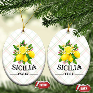 Sicilia Italia Fresh Lemon Ceramic Ornament Italian Sicilians Floral Citrus from Southern Italy TS02 Print Your Wear