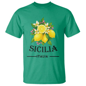 Sicilia Italia Fresh Lemon T Shirt Italian Sicilians Floral Citrus from Southern Italy TS02 Irish Green Print Your Wear