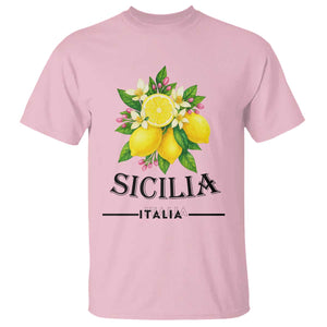 Sicilia Italia Fresh Lemon T Shirt Italian Sicilians Floral Citrus from Southern Italy TS02 Light Pink Print Your Wear