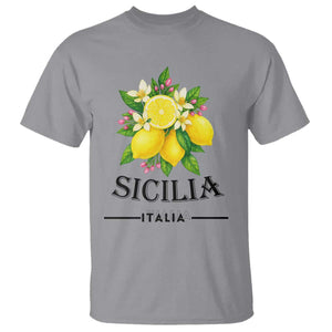 Sicilia Italia Fresh Lemon T Shirt Italian Sicilians Floral Citrus from Southern Italy TS02 Sport Gray Print Your Wear