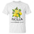 Sicilia Italia Fresh Lemon T Shirt Italian Sicilians Floral Citrus from Southern Italy TS02 White Print Your Wear