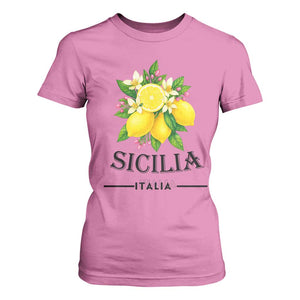 Sicilia Italia Fresh Lemon T Shirt For Women Italian Sicilians Floral Citrus from Southern Italy TS02 Azalea Print Your Wear
