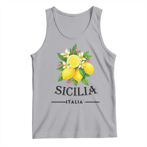 Sicilia Italia Fresh Lemon Tank Top Italian Sicilians Floral Citrus from Southern Italy TS02 Athletic Heather Print Your Wear