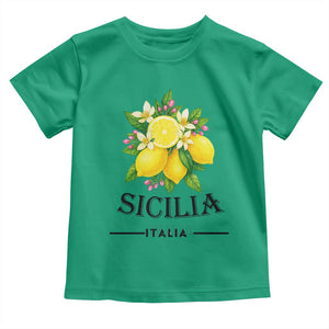 Sicilia Italia Fresh Lemon Toddler T Shirt Italian Sicilians Floral Citrus from Southern Italy TS02 Irish Green Print Your Wear