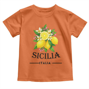Sicilia Italia Fresh Lemon Toddler T Shirt Italian Sicilians Floral Citrus from Southern Italy TS02 Orange Print Your Wear