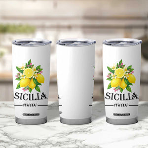 Sicilia Italia Fresh Lemon Tumbler Cup Italian Sicilians Floral Citrus from Southern Italy TS02 Print Your Wear