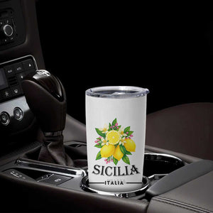 Sicilia Italia Fresh Lemon Tumbler Cup Italian Sicilians Floral Citrus from Southern Italy TS02 Print Your Wear