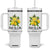 Sicilia Italia Fresh Lemon Tumbler With Handle Italian Sicilians Floral Citrus from Southern Italy TS02 One Size: 40 oz White Print Your Wear