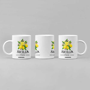 Sicilia Italia Fresh Lemon Coffee Mug Italian Sicilians Floral Citrus from Southern Italy TS02 Print Your Wear