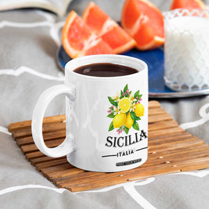 Sicilia Italia Fresh Lemon Coffee Mug Italian Sicilians Floral Citrus from Southern Italy TS02 Print Your Wear
