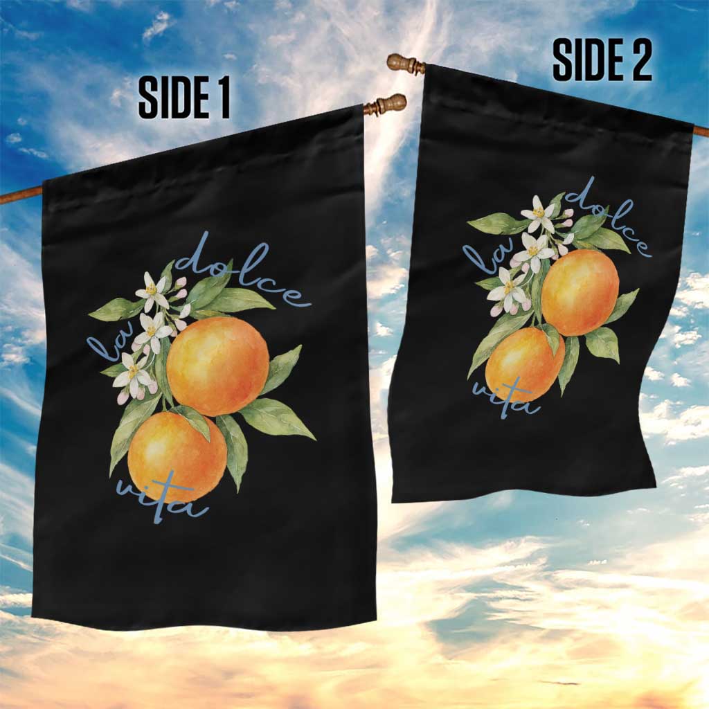 La Dolce Vita Oranges Garden Flag Romantic Italian Citrus Blossom Mediterranean Charm TS02 Print Your Wear