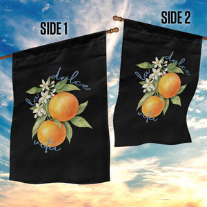 La Dolce Vita Oranges Garden Flag Romantic Italian Citrus Blossom Mediterranean Charm TS02 Print Your Wear