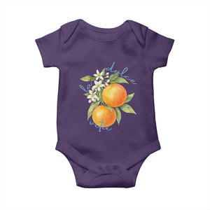 La Dolce Vita Oranges Baby Onesie Romantic Italian Citrus Blossom Mediterranean Charm TS02 Purple Print Your Wear