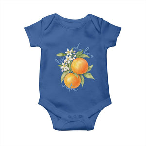 La Dolce Vita Oranges Baby Onesie Romantic Italian Citrus Blossom Mediterranean Charm TS02 Royal Blue Print Your Wear