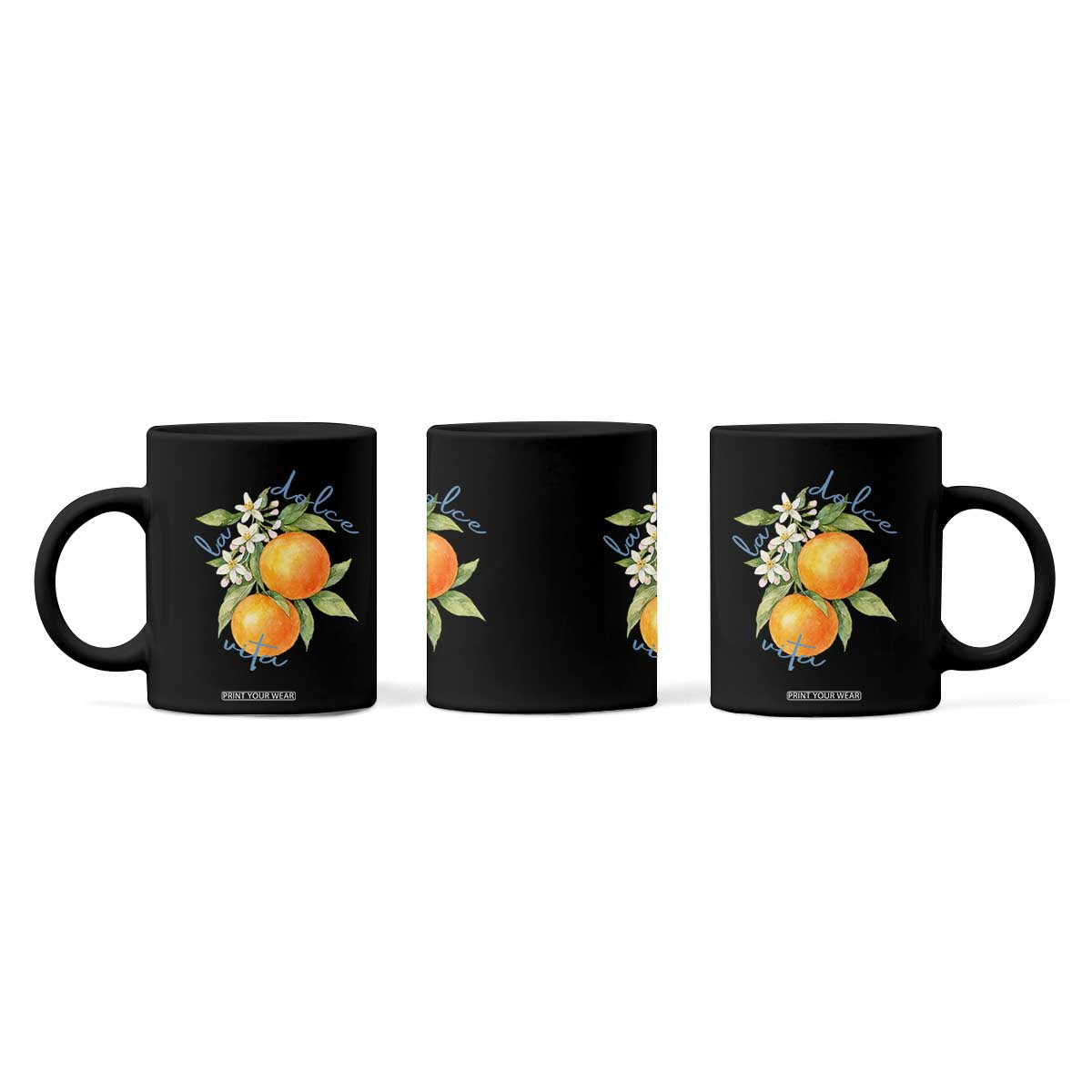 La Dolce Vita Oranges Coffee Mug Romantic Italian Citrus Blossom Mediterranean Charm TS02 Print Your Wear