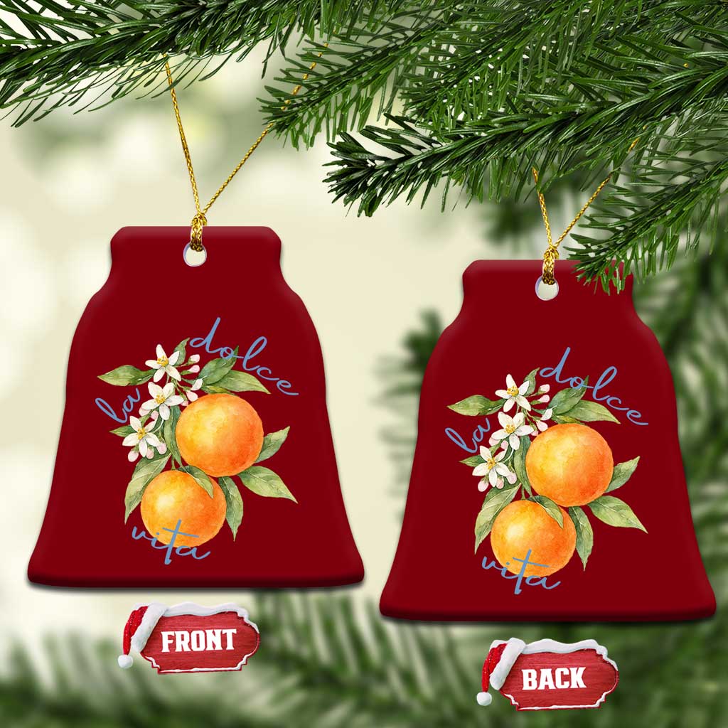 La Dolce Vita Oranges Ceramic Ornament Romantic Italian Citrus Blossom Mediterranean Charm TS02 Print Your Wear
