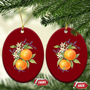 La Dolce Vita Oranges Ceramic Ornament Romantic Italian Citrus Blossom Mediterranean Charm TS02 Print Your Wear