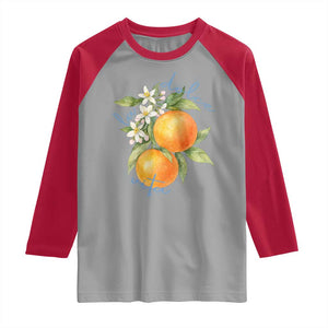 La Dolce Vita Oranges Raglan Shirt Romantic Italian Citrus Blossom Mediterranean Charm TS02 Sport Gray Red Print Your Wear