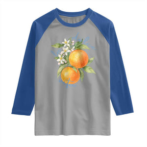 La Dolce Vita Oranges Raglan Shirt Romantic Italian Citrus Blossom Mediterranean Charm TS02 Sport Gray Royal Print Your Wear