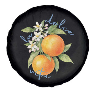 La Dolce Vita Oranges Spare Tire Cover Romantic Italian Citrus Blossom Mediterranean Charm TS02 Print Your Wear